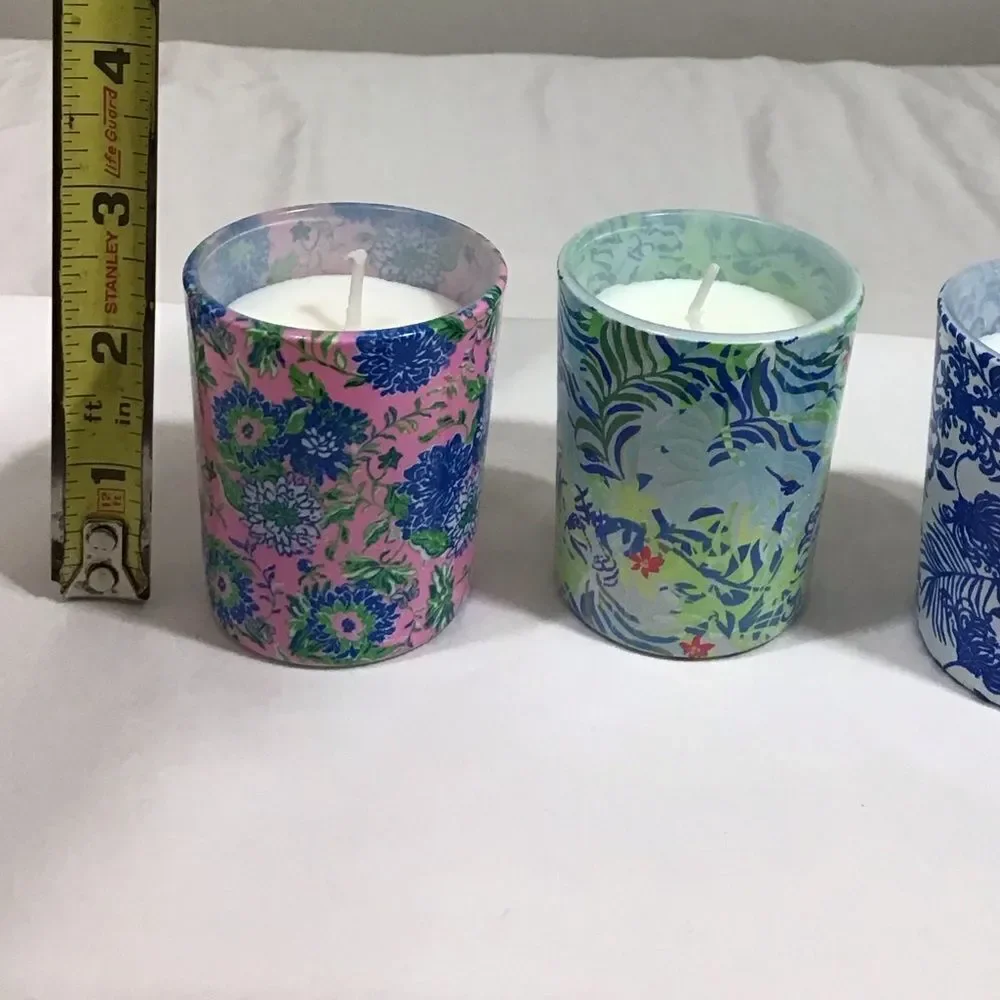 Lily Pulitzer Scented Votive Candle Set 3 Piece New 2.5oz Each